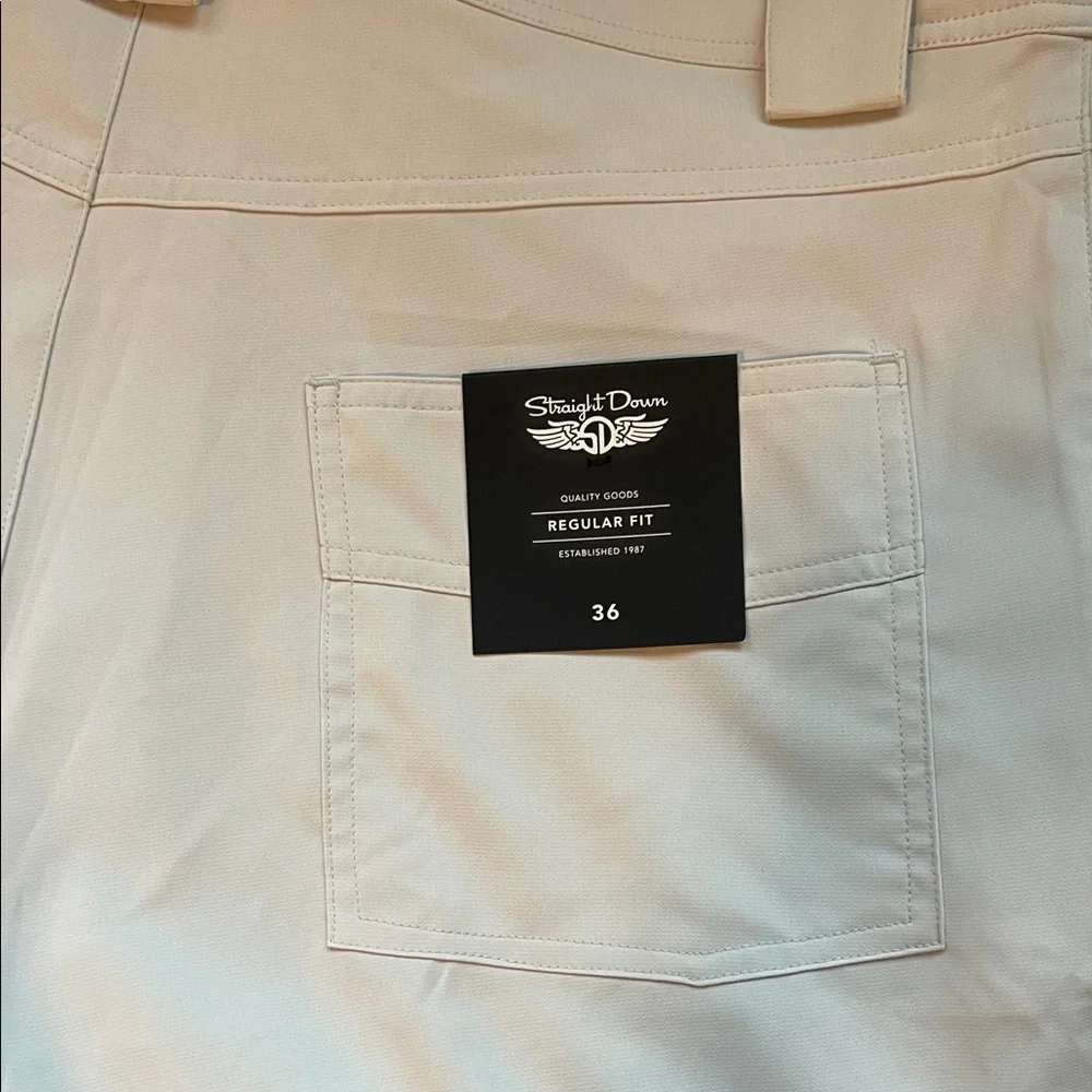 Classic Cream Men's Flat Front Shorts